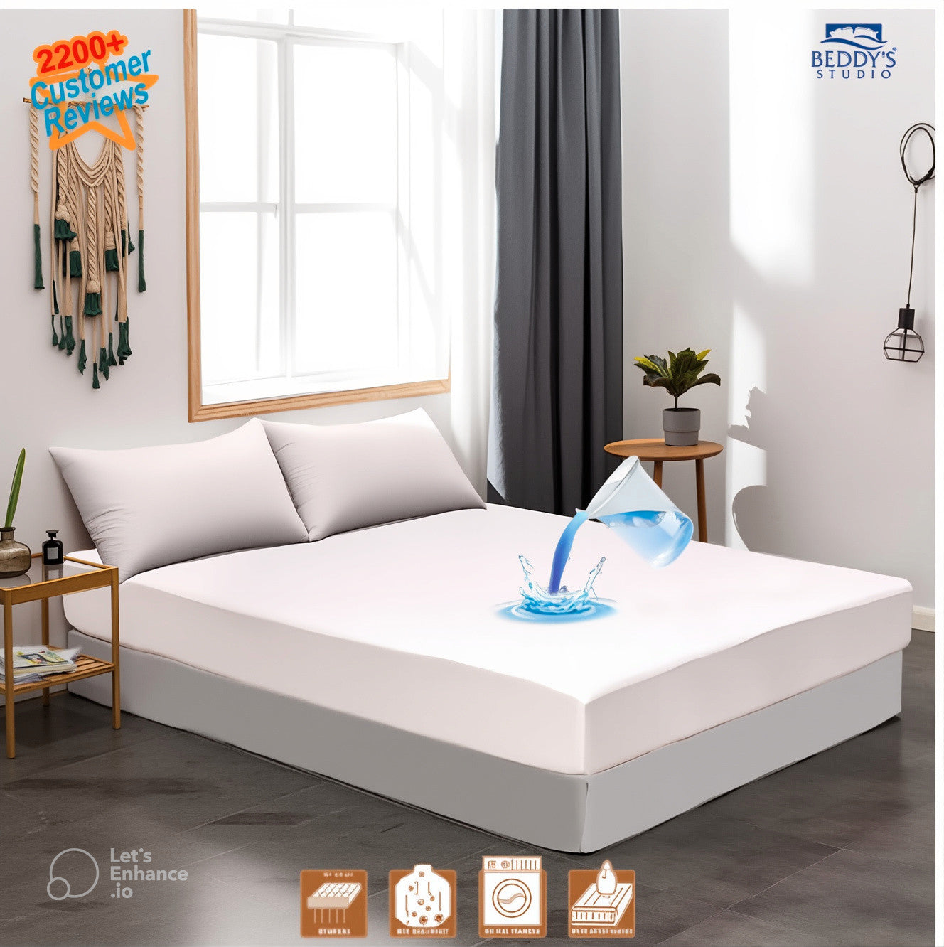 Organic Waterproof Mattress Cover - King Size