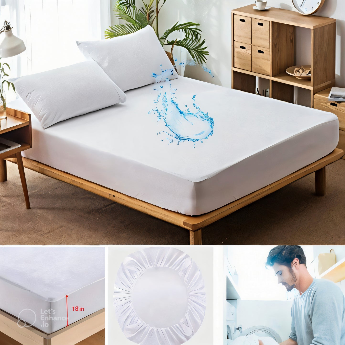 Organic Waterproof Mattress Cover - King Size