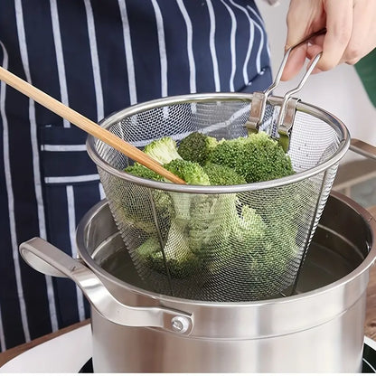 Foldable Stainless Steel Colander - Multifunctional Kitchen Tool