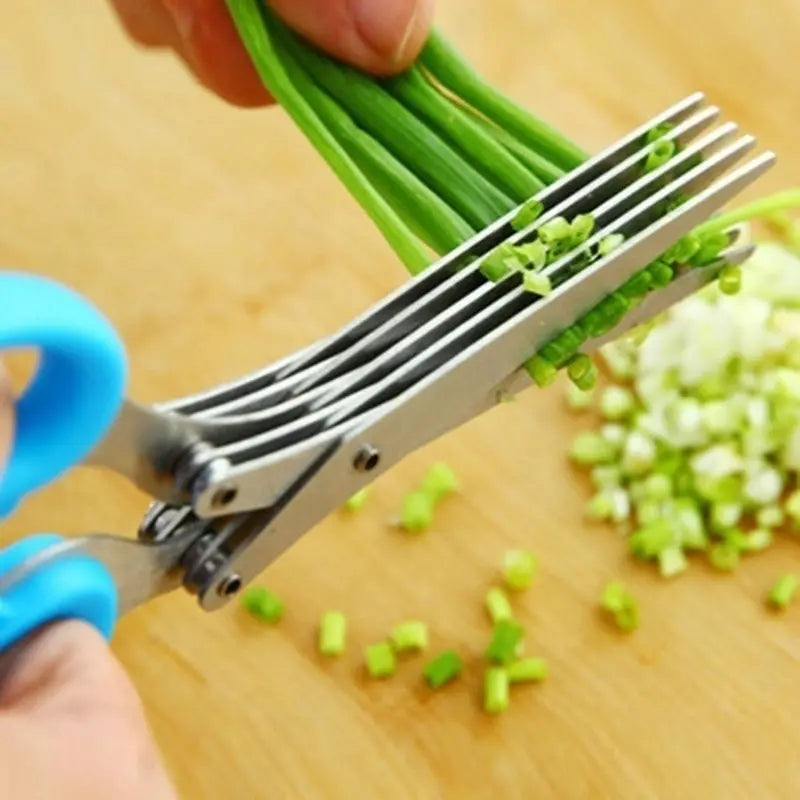 Stainless Steel Multi-Layer Kitchen Scissors - Vegetable Cutter