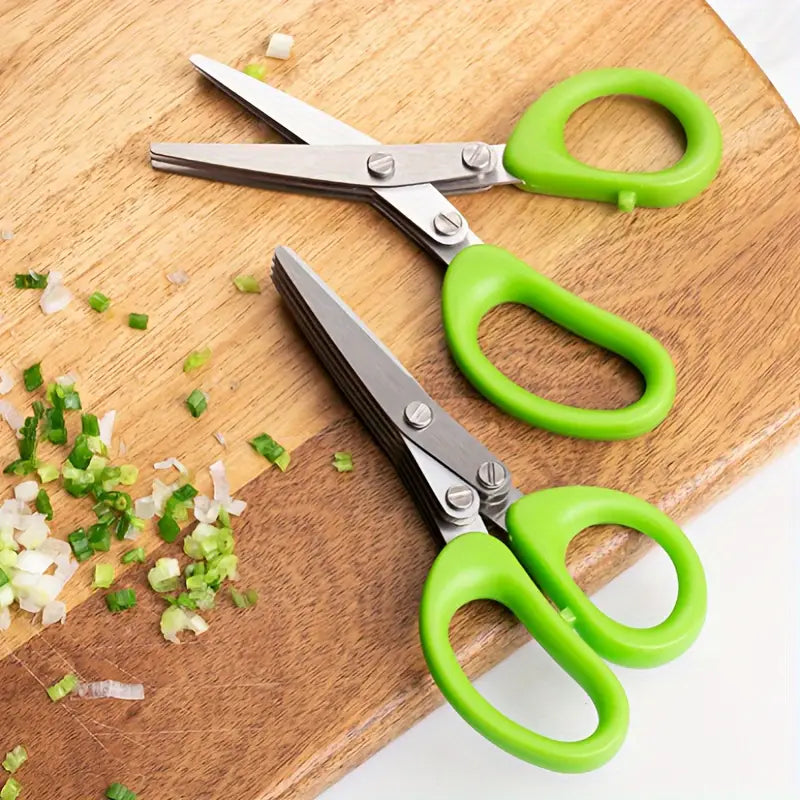 Stainless Steel Multi-Layer Kitchen Scissors - Vegetable Cutter