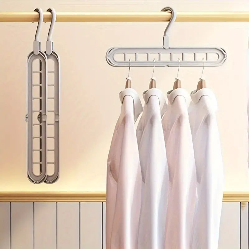 Space-Saving 9-Hole Magic Hanger Set - Foldable Closet Organizer