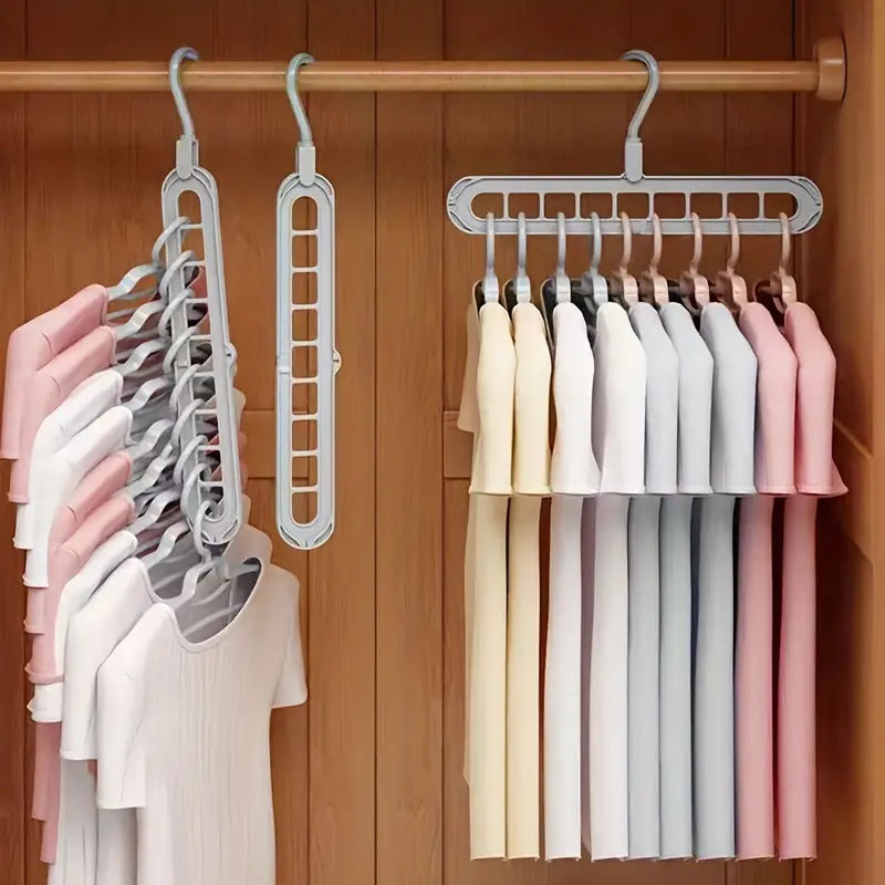 Space-Saving 9-Hole Magic Hanger Set - Foldable Closet Organizer