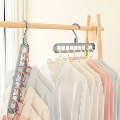 Space-Saving 9-Hole Magic Hanger Set - Foldable Closet Organizer