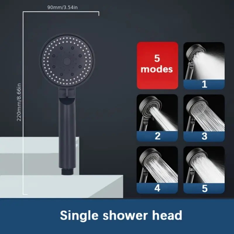 High-Pressure Water-Saving Shower Head - 5 Modes Handheld