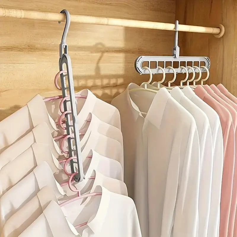 Space-Saving 9-Hole Magic Hanger Set - Foldable Closet Organizer