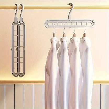 Space-Saving 9-Hole Magic Hanger Set - Foldable Closet Organizer