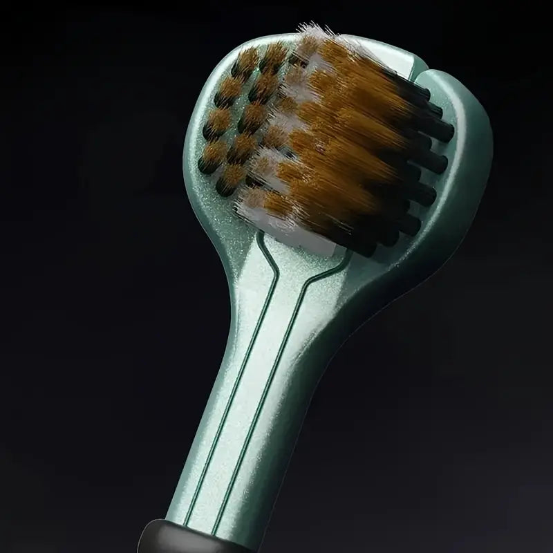 Ergonomic Toothbrush with 3-Sided Heads