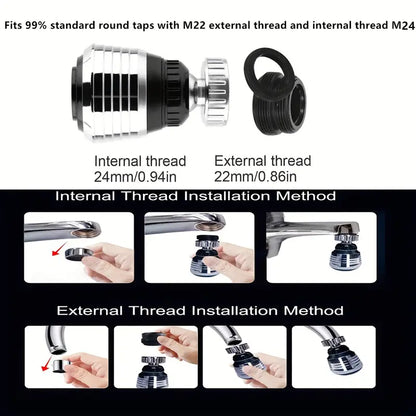 360° Rotating RV Kitchen Water Outlet with Aerator