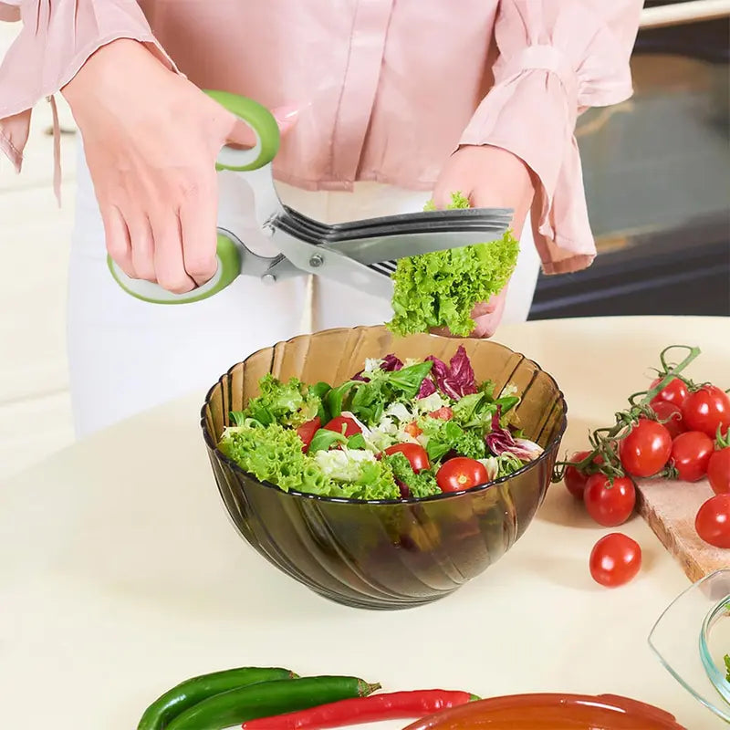 Stainless Steel Multi-Layer Kitchen Scissors - Vegetable Cutter